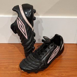 Umbro Blush Pink and Black Cleats